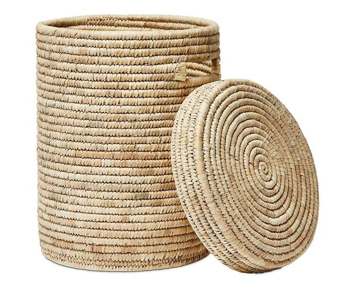 **[Home Republic Masai natural laundry hamper, $69.99, Adairs](https://www.adairs.com.au/homewares/baskets/home-republic/masai-natural-laundry-basket/|target="_blank"|rel="nofollow")** 
<br></br>
Don't let your washing pile become an eyesore. Keep the mess contained in this stylish hamper with matching lid, woven from palm leaves.
<br>
**[SHOP NOW](https://www.adairs.com.au/homewares/baskets/home-republic/masai-natural-laundry-basket/|target="_blank"|rel="nofollow")**