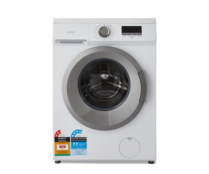 The affordable **[7.5kg front load washing machine, $439](https://www.kmart.com.au/product/7.5kg-front-load-washing-machine/3955349|target="_blank"|rel="nofollow")** is packed with many features, surprising for its price point. Not only is there a start delay function, there are also 15 pre-set washing programs including Quick 15, cotton, eco and delicate. 