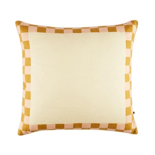 **[Square cushion, $190, Bonnie and Neil x CLO Studios](https://clostudios.com.au/collections/soft-furnishings/products/square-x-square-cushion|target="_blank"|rel="nofollow")**<br> 
While Bonnie and Neil have a few classic checked cushion covers, we particularly like this collaboration design they did with CLO Studios that features a simple check border. It's perfect for someone who wants the best of both worlds. **[SHOP NOW.](https://clostudios.com.au/collections/soft-furnishings/products/square-x-square-cushion|target="_blank"|rel="nofollow")**