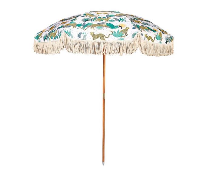 **[Bamboo Bungalow safari umbrella, $259, SurfStitch](https://www.surfstitch.com/bamboo-bungalow-swinging-safari-umbrella-swinging-safari-ssaf01.html|target="_blank"|rel="nofollow")**

Spark a sense of adventure within your summer halcyon with this safari-inspired beach umbrella by Bamboo Bungalow that comes with a matching cotton carry bag, and is made with UPF50+ fabric. **[SHOP NOW.](https://www.surfstitch.com/bamboo-bungalow-swinging-safari-umbrella-swinging-safari-ssaf01.html|target="_blank"|rel="nofollow")**