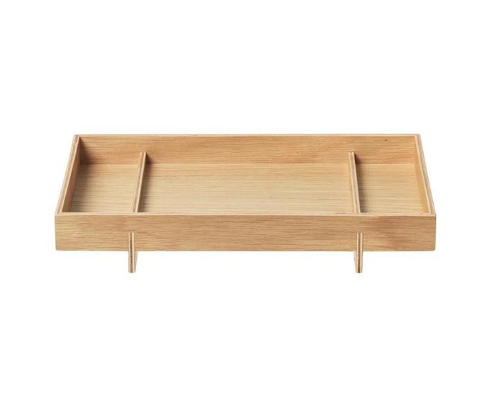 **[Blomus Abento Tray, $79, Amara](https://www.amara.com/au/products/abento-tray-oak-small|target="_blank"|rel="nofollow")**<br>
With its elevated design, the Blomus Abento tray is the perfect bath-side companion. Sit your soaps – and maybe even a glass of bubbles – and have a relaxing soak.