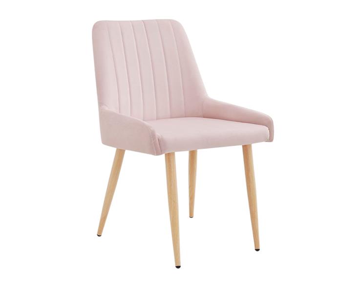 **[Shangri-La Fremantle Set of 2 Velvet Dining Chairs Blush, $149, Matt Blatt](https://www.mattblatt.com.au/mb/buy/shangri-la-fremantle-set-2-velvet-dining-chairs-blush/|target="_blank"|rel="nofollow")** 