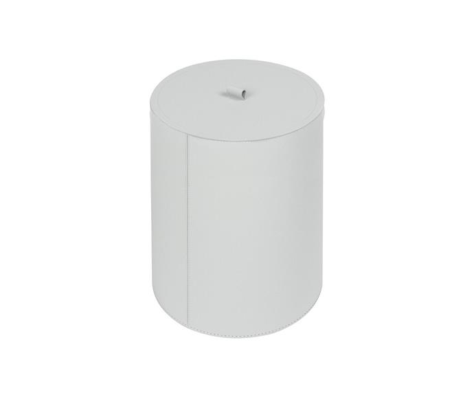 **[Rudi Bino Round Lidded Bin, $379, Amara](https://www.amara.com/au|target="_blank"|rel="nofollow")**<br>
Made from materials that are both UV and water resistant, the Rudi Bino bin will be a welcome addition to your bathroom, whether you use it for storage or laundry!