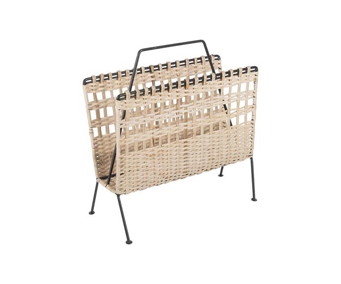 **[Retreat Wicker Magazine Rack, $60.50, Amara](https://www.amara.com/au/products/wicker-magazine-rack-narrow|target="_blank"|rel="nofollow")**<br>
Keep your favourite mags organised and at the ready for reading with Retreat's wicker magazine rack.