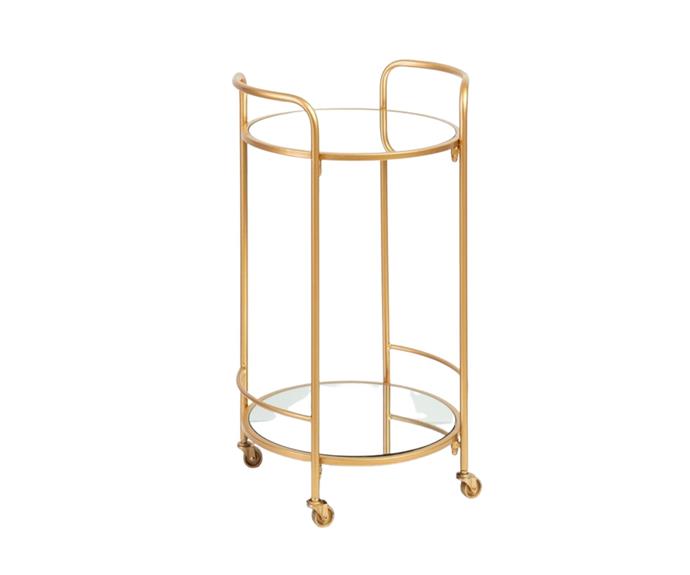 **[Martini Bar Cart, $149.95, Pillow Talk](https://www.pillowtalk.com.au/martini-bar-cart-hablmartin21/|target="_blank"|rel="nofollow")**

Even if you lack  space in your home, it doesn't mean you can't join in on the fun! This petite and sweet circular design will happily fit into any nook and make for a lovely bar area to whip up a tipple. **[SHOP NOW.](https://www.pillowtalk.com.au/martini-bar-cart-hablmartin21/|target="_blank"|rel="nofollow")**