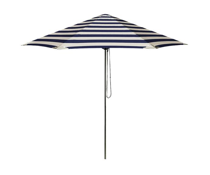 **[GO LARGE UMBRELLA, $1,245, BASIL BANGS](https://basilbangs.com/products/serge-2-8m-large-umbrella|target="_blank"|rel="nofollow")**

Whether you're beachbound or simply sipping cocktails poolside, a good beach umbrella is always a must-have when spending time outdoors. Offering almost three metres of shade and UPF 50+ fabric, this chic umbrella makes the perfect outdoor companion. **[SHOP NOW.](https://basilbangs.com/products/serge-2-8m-large-umbrella|target="_blank"|rel="nofollow")**