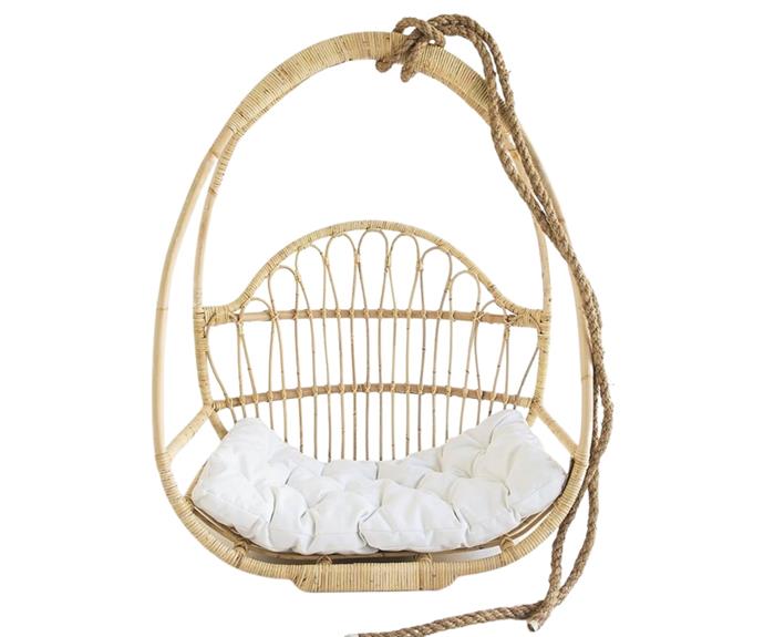 **[HANGING EGG CHAIR, $699, COSY CRIBS](https://www.cosycribs.com.au/products/hanging-chair-hapuna-natural|target="_blank"|rel="nofollow")**

You may not be able to holiday in the tropics everyday but you *can* sure find a slice of island life right here at home with this egg chair. Not only will it activate holiday mode but it's crafted from an all-weather wicker material so you know it's built to last. **[SHOP NOW.](https://www.cosycribs.com.au/products/hanging-chair-hapuna-natural|target="_blank"|rel="nofollow")**