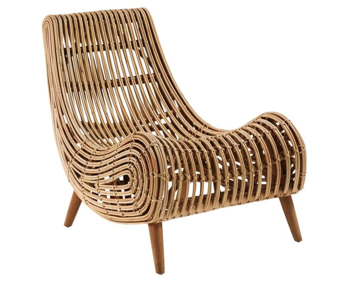 **[TAKI ACCENT CHAIR, $639, INTERIORS ONLINE](https://interiorsonline.com.au/products/taki-accent-chair|target="_blank"|rel="nofollow")**

If you're looking for something really cool, you can't go past the Taki Accent Chair. With a really groovy curve to it's design, the ultra homely-looking chair will definitely become a conversation starter. **[SHOP NOW.](https://interiorsonline.com.au/products/taki-accent-chair|target="_blank"|rel="nofollow")** 