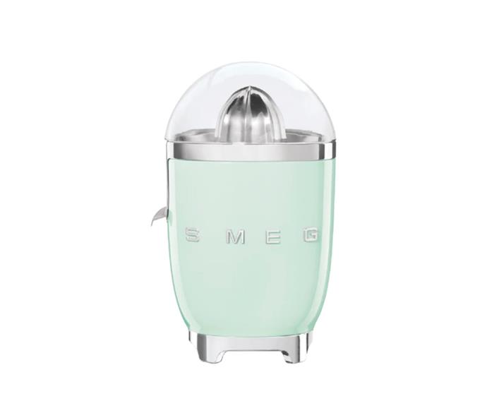 **[Smeg 50s style citrus juicer in pastel green, $249, The Good Guys](https://www.thegoodguys.com.au/smeg-citrus-juicer-50s-style-pastel-green--cjf01pgau|target="_blank"|rel="nofollow")**

Inspired by designs of the 1950s and available in seven colours, this citrus juicer by Smeg adds retro charm to any kitchen counter. Just put a bit of pressure to the reamer and the built-in sensor will start juicing. Plus, as the machine features an anti-drip spout and a stainless steel, dishwasher-safe strainer and reamer, clean up is easy-peasy lemon squeezy. **[SHOP NOW.](https://www.thegoodguys.com.au/smeg-citrus-juicer-50s-style-pastel-green--cjf01pgau|target="_blank"|rel="nofollow")**