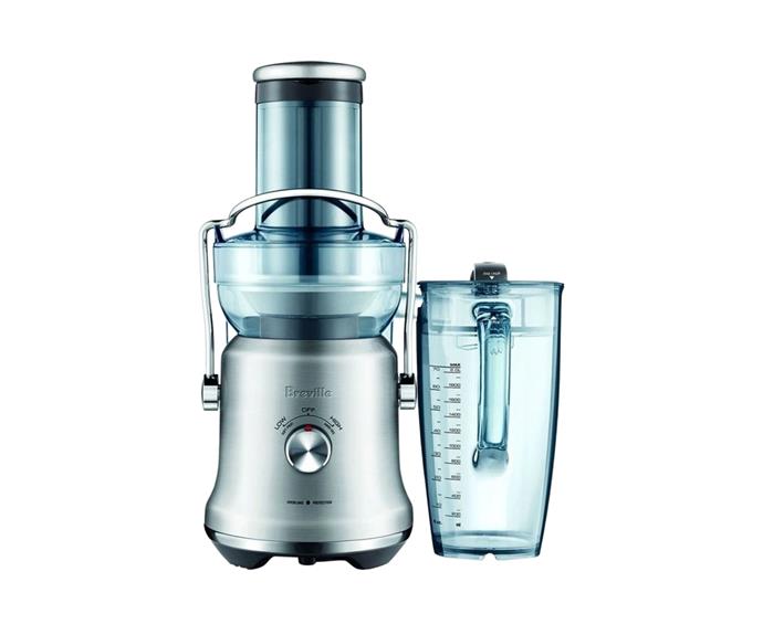 **[Breville The Juice Fountain Cold Plus, $358.99 (usually $429), My House](https://myhouse.com.au/products/breville-the-juice-fountain-cold-plus-brushed-stainless-steel|target="_blank"|rel="nofollow")**

It's with sweet, sweet reason the Juice Fountain Cold Plus is heralded by foodies for it's pulp-free juice. With a generous 2L pitcher jug, an Italian micro mesh filter, two speeds controls and a wide feed tube (that fits whole apples), achieving cafe-style juice at home is made a squeeze. **[SHOP NOW.](https://myhouse.com.au/products/breville-the-juice-fountain-cold-plus-brushed-stainless-steel|target="_blank"|rel="nofollow")**
