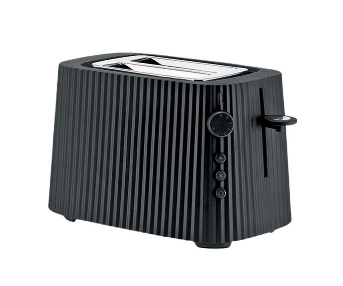 **[Alessi Plisse electric toaster in black, $260, David Jones](https://davidjones.k98d.net/c/3001951/378297/5504?&u=https://www.davidjones.com/Product/23701123/PLISSE-ELECTRIC-TOASTER-BLACK|target="_blank"|rel="nofollow")**

Designed by Michele De Lucchi, the Alessi Plisse toaster is inspired by the plissé of 1950s and 1960s fashion. 
 While pleated skirts are somewhat of the vintage canon, this appliance takes inspiration within its contemporary context. The addition that'll elevate any kitchen. **[SHOP NOW.](https://davidjones.k98d.net/c/3001951/378297/5504?&u=https://www.davidjones.com/Product/23701123/PLISSE-ELECTRIC-TOASTER-BLACK|target="_blank"|rel="nofollow")**