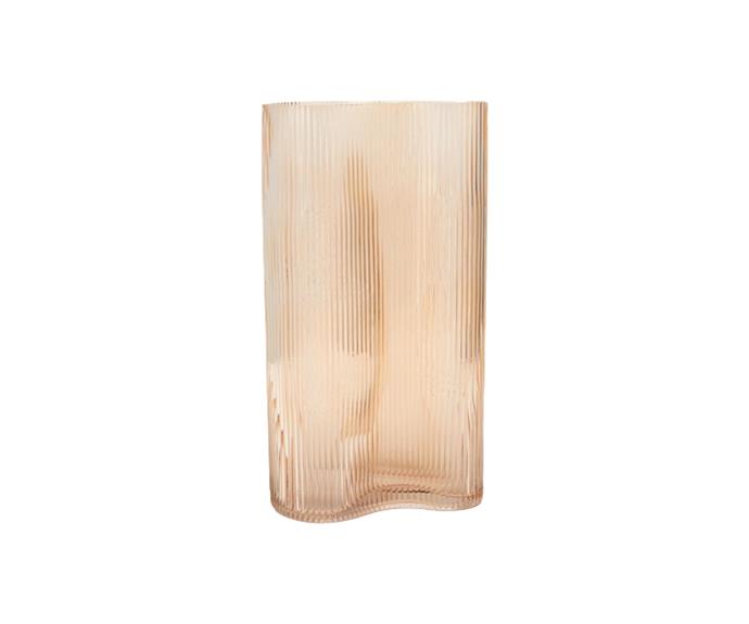 **[Tall Amber Ribbed Vase, $12](https://www.kmart.com.au/product/tall-amber-ribbed-vase/3902908|target="_blank"|rel="nofollow")**

The **[tall ribbed Amber vase](https://www.kmart.com.au/product/tall-amber-ribbed-vase/3902908|target="_blank"|rel="nofollow")** is ideal for when you want some height. Being glass, it will look light and airy in a table setting, not blocking anyone's view or the flow of conversation.