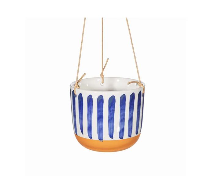 **[Paros blue stripe hanging planter, $30.49, Matt Blatt](https://www.mattblatt.com.au/mb/buy/ogm-paros-blue-stripe-hanging-planter-600258/|target="_blank"|rel="nofollow")**

If you love indoor plants as much as everyone else, but are short on floor space, this quirky Mediterranean toned hanging pot is the ideal solution. Perfect for trailing plants, this pot is ready for a plant-filled abode. **[SHOP NOW.](https://www.mattblatt.com.au/mb/buy/ogm-paros-blue-stripe-hanging-planter-600258/|target="_blank"|rel="nofollow")**