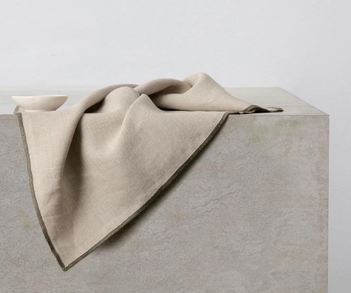 **[Cara edged napkins in olive, $60, Cultiver](https://cultiver.com.au/products/cara-edged-napkins-olive|target="_blank"|rel="nofollow")**

Versatile and designed for everyday, the Cara napkins are made from 100 per cent European flax, and feature a contrasting edging in slate, olive, natural and cedar shades. The modern set of four is pre-washed for softness, and also comes in a linen storage bag. **[SHOP NOW.](https://cultiver.com.au/products/cara-edged-napkins-olive|target="_blank"|rel="nofollow")**