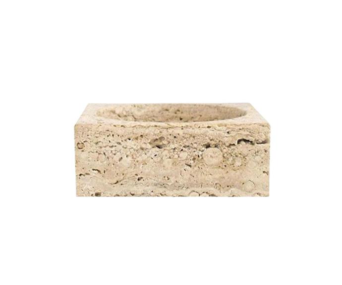**[Behr & Co travertine incense holder bowl, $59.95, NNAW](https://nnaw.com.au/products/incense-holder-bowl-travertine|target="_blank"|rel="nofollow")**<br>
Crafted from natural Italian honed travertine, this gorgeous holder doubles as an organic sculptural ornament or trinket dish. **[SHOP NOW](https://nnaw.com.au/products/incense-holder-bowl-travertine|target="_blank"|rel="nofollow")**
