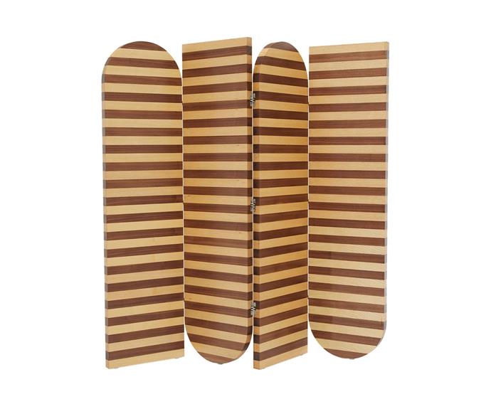 **[Sarah Ellison 'Valentina' screen, $2950, Life Interiors](https://lifeinteriors.com.au/products/sarah-ellison-valentina-screen|target="_blank"|rel="nofollow")**<br> 
Sarah Ellison's striped screen ties in all the trends we're loving right now: stripes, [curves](https://www.homestolove.com.au/homes-with-curves-22109|target="_blank"), geometric shapes, and natural textures. This one's so pretty, we wouldn't even judge you for using this part-furniture, part-sculpture behind your bed as a bedhead. **[SHOP NOW](https://lifeinteriors.com.au/products/sarah-ellison-valentina-screen|target="_blank"|rel="nofollow")**.