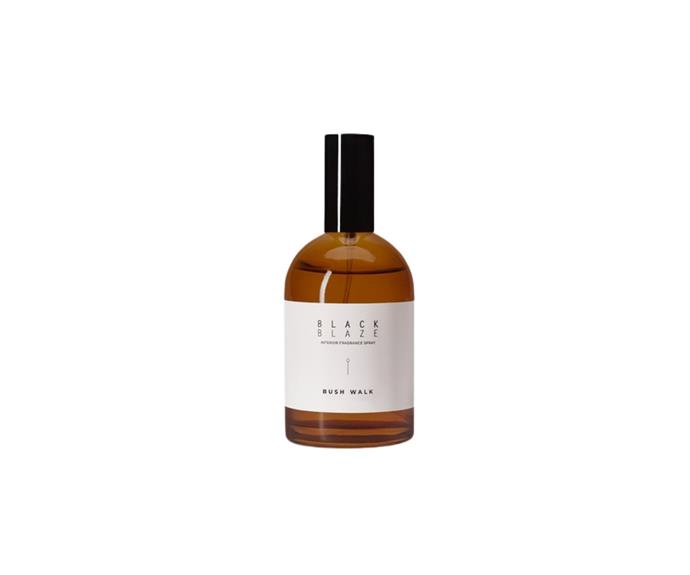 **[Bush walk interior fragrance spray by Black Blaze, $55](https://www.theiconic.com.au/bush-walk-interior-fragrance-spray-1315412.html|target="_blank"|rel="nofollow")**
<br>
It has never been more important to take a moment to breathe deeper and reconnect with yourself. One way to get into the zone is by using aromatherapy, and this interior spray made with essential oils is the perfect place to get started. **[SHOP NOW](https://www.theiconic.com.au/bush-walk-interior-fragrance-spray-1315412.html|target="_blank"|rel="nofollow").**
