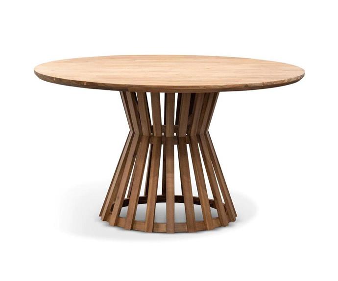 **[Renzo 1.35m round outdoor dining table – natural light, $1100, on sale $890, Interior Secrets](https://www.interiorsecrets.com.au/products/renzo-1-35m-round-outdoor-dining-table-natural-light?variant=40644236640367&currency=AUD&gclid=CjwKCAjwlcaRBhBYEiwAK341jcuqChbJz14eXCGP50lnuASX9UxNlywJwa_9LUVswwuErXX8f5C_0hoCMaIQAvD_BwE|target="_blank"|rel="nofollow")**<br>
Curved and simple (but anything but boring), the Renzo outdoor dining table delivers function and aesthetic combined. **[SHOP NOW](https://www.interiorsecrets.com.au/products/renzo-1-35m-round-outdoor-dining-table-natural-light?variant=40644236640367&currency=AUD&gclid=CjwKCAjwlcaRBhBYEiwAK341jcuqChbJz14eXCGP50lnuASX9UxNlywJwa_9LUVswwuErXX8f5C_0hoCMaIQAvD_BwE|target="_blank"|rel="nofollow")**