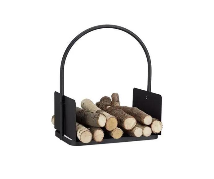 **[Relaxdays firewood basket, $168, Matt Blatt](https://www.mattblatt.com.au/mb/buy/stg-relaxdays-firewood-basket-large-fireplace-wood-cradle-metal-log-holder-h-x-w-x-d-47-x-40-x-30-cm-black-61-172510252-au/|target="_blank"|rel="nofollow")**<br>
This multi-purpose metal carrier is perfect for firewood or magazines, books and throws indoors, with its mobile and minimalist design. **[SHOP NOW](https://www.mattblatt.com.au/mb/buy/stg-relaxdays-firewood-basket-large-fireplace-wood-cradle-metal-log-holder-h-x-w-x-d-47-x-40-x-30-cm-black-61-172510252-au/|target="_blank"|rel="nofollow")**