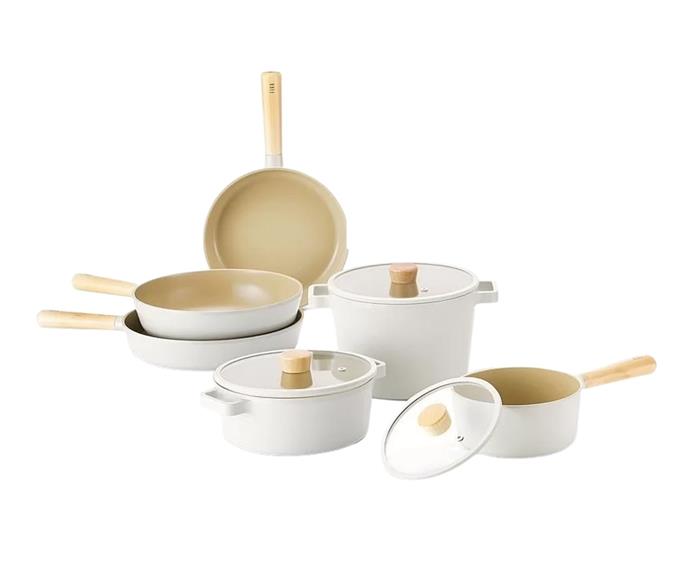 **[Fika the Ultimate induction-ready cookware set, $579.95 (usually $948.95), Neoflam](https://www.neoflam.com.au/buycookware/sets-and-save/neoflam-fika-the-ultimate-set-induction-ready.html|target="_blank"|rel="nofollow")**

This Scandinavian style set received was awarded the Prestige International RedDot Design & IF Design Award in 2020, and not without reason. With a minimalist natural design, these ceramic-based coated aluminium pans feature glass silicon rim lids and advanced Neoflam induction technology, combining style with functionality. **[SHOP NOW.](https://www.neoflam.com.au/buycookware/sets-and-save/neoflam-fika-the-ultimate-set-induction-ready.html|target="_blank"|rel="nofollow")**