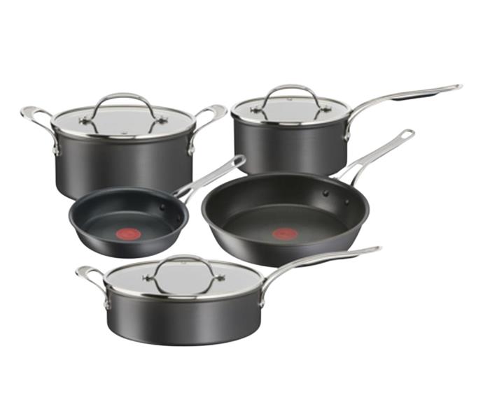 **[Tefal Jamie Oliver Cook's Classics induction non-stick hard anodised 5pc cookware set, $567, Appliances Online](https://www.appliancesonline.com.au/product/tefal-jamie-oliver-cooks-classics-induction-non-stick-hard-anodised-5-piece-cookware-set-h912s517|target="_blank"|rel="nofollow")**

Impress your dinner guests with a little help from your favourite cheeky British chef Jamie Oliver. His Tefal cookware set features five non-stick hard anodised pans that ensure even heating and Thermo-signal technology for precision cooking. **[SHOP NOW.](https://www.appliancesonline.com.au/product/tefal-jamie-oliver-cooks-classics-induction-non-stick-hard-anodised-5-piece-cookware-set-h912s517|target="_blank"|rel="nofollow")**