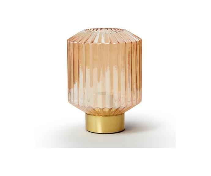 For a soft glow in the corner of any space - from the living room to hall console - the [Mirabella Ayla ribbed table lamp, $35.00](https://www.bigw.com.au/product/mirabella-ayla-ribbed-table-lamp-gold/p/187262|target="_blank"|rel="nofollow") brings classic retro styling with ribbed glass and a touch of metallic to your (side) table.