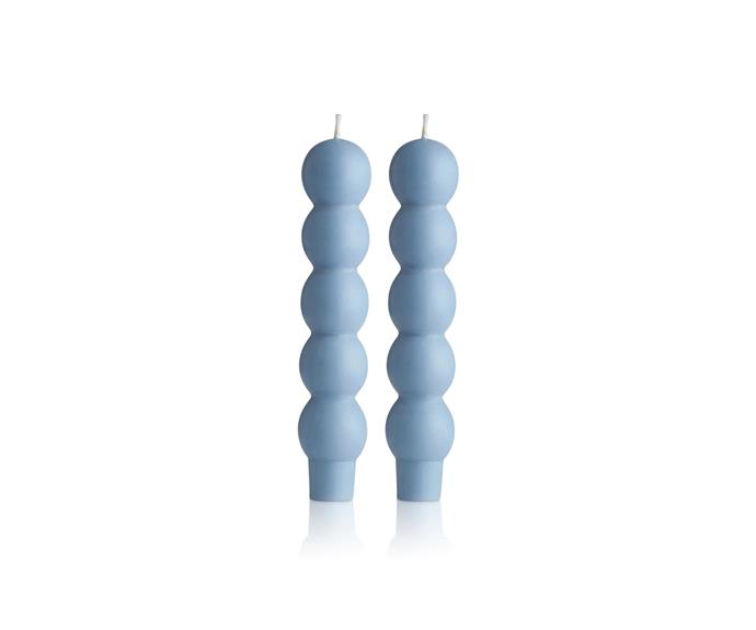 **[Maison Balzac Volute candles, $25/set of 2, Stem](https://www.stemonline.com.au/products/maisonbalzacvolutecandles-2pack|target="_blank"|rel="nofollow")**

The perfect way to try on the bubble trend for size, these candles will had a pop(!) of colour to your dinner table or sideboard. When you're bored with the trend, light them and enjoy watching them disappear, bubble-by-bubble. Available in 6 different colours. **[SHOP NOW.](https://www.stemonline.com.au/products/maisonbalzacvolutecandles-2pack|target="_blank"|rel="nofollow")**