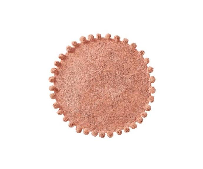 **[Livia earth pom-pom circle bath mat, $39.99, Adairs.](https://www.adairs.com.au/bathroom/bath-mats/adairs/livia-pom-pom-earth-circle-bath-mat/|target="_blank"|rel="nofollow")**

A round element is a welcome addition to the often boxy bathroom layout and this fun bath mat is soft enough underfoot to carry you away on a cloud. **[SHOP NOW.](https://www.adairs.com.au/bathroom/bath-mats/adairs/livia-pom-pom-earth-circle-bath-mat/|target="_blank"|rel="nofollow")**