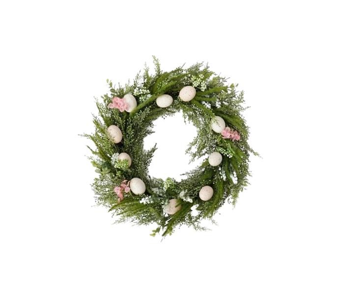 **[Heritage Faux Vine & Egg Wreath 55cm, $79.95, Myer](https://www.myer.com.au/p/heritage-heritage-faux-vine-egg-wreath-55cm|target="_blank"|rel="nofollow")**

Up your home's kerb appeal with a stylish seasonal wreath! This faux vine and egg wreath will add a playful touch to any front door, and its hardy nature means it's an easy decoration to reuse every Easter. **[SHOP NOW.](https://www.myer.com.au/p/heritage-heritage-faux-vine-egg-wreath-55cm|target="_blank"|rel="nofollow")**