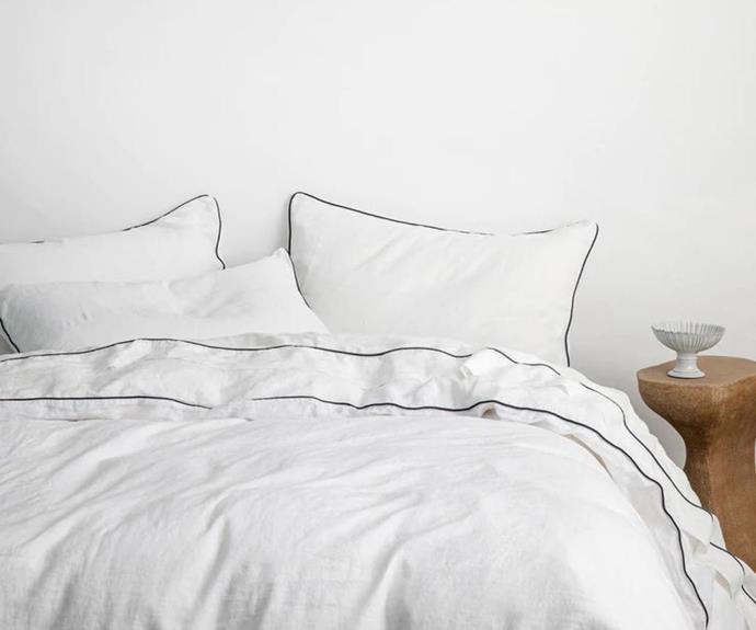 **[Piped linen sheet set with pillowcases in White and Navy, from $435, Cultiver](https://cultiver.com.au/products/piped-linen-sheet-set-with-pillowcases-white-and-navy|target="_blank"|rel="nofollow")** <br>
As we move into the cooler months, a set of beautiful new sheets will be sure to make mum smile. We can't go past these buttery-soft 100% [linen sheets](https://www.homestolove.com.au/buyers-guide-to-bed-linen-2562|target="_blank") with a piping detail that gives them a stylish, hotel-look. **[SHOP NOW](https://cultiver.com.au/products/piped-linen-sheet-set-with-pillowcases-white-and-navy|target="_blank")**
