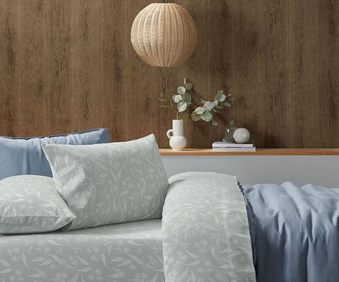 **[Morgan & Finch Pemberton flannelette sheet set in sage, from $55.99 (usually $79.99), Bed Bath N' Table](https://www.bedbathntable.com.au/pemberton-mustard-010101|target="_blank"|rel="nofollow")**

Designed in Melbourne, these flannelette sheets feature soft silhouettes of eucalyptus leaves on a pastel background and are finished with a twin needle stitch. Ward off the winter blues with these fun sheets that come in sage, mustard, smoke blue and silver grey. **[SHOP NOW.](https://www.bedbathntable.com.au/pemberton-mustard-010101|target="_blank"|rel="nofollow")**