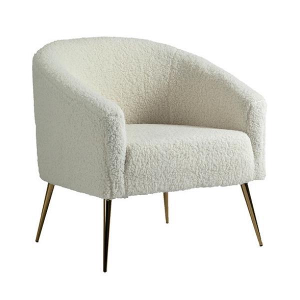 **[Oggetti White Shreya armchair, $464 (usually $549), Temple & Webster](https://click.linksynergy.com/deeplink?id=bbwaLgc15mM&mid=41108&murl=https://www.templeandwebster.com.au/Armchairs-l6561~K-OGGE1073.html&u1=homestolove.com.au/boucle-furniture-21234|target="_blank"|rel="nofollow")**<br>
Great for adding a little more *luxe* to your bouclé ensemble, Oggetti's white Shreya armchair features slim gold legs, elevating it off the ground to create more space. **[SHOP NOW](https://click.linksynergy.com/deeplink?id=bbwaLgc15mM&mid=41108&murl=https://www.templeandwebster.com.au/Armchairs-l6561~K-OGGE1073.html&u1=homestolove.com.au/boucle-furniture-21234|target="_blank"|rel="nofollow")**