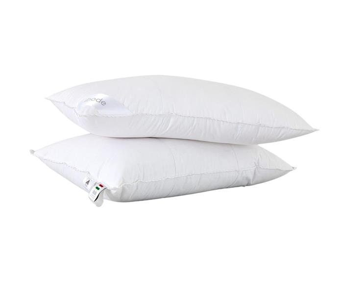 **[Hungarian 50 mid-profile feather and down pillows, from $279/European, Abode Living](https://www.abodeliving.com/product/hungarian-50-pillow?color=white|target="_blank"|rel="nofollow")**