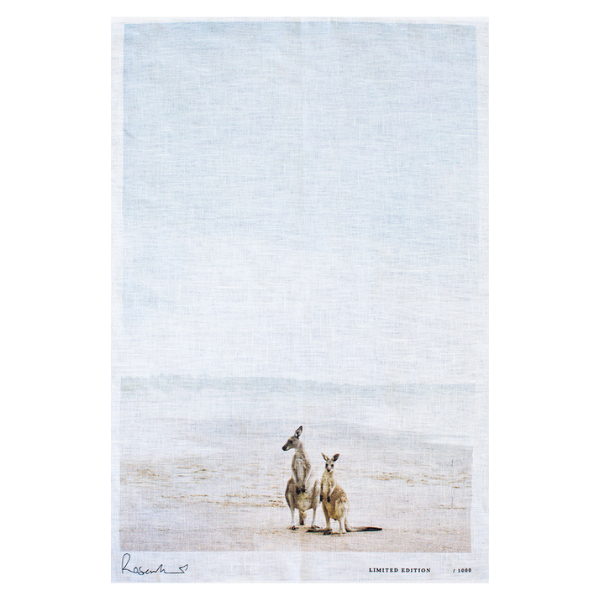 **[Kangaroos souvenir tea towel, $68, Kara Rosenlund](https://shop.kararosenlund.com/kangaroos-souvenir-tea-towel/|target="_blank"|rel="nofollow")**<br>
This limited-edition tea towel is made from 100% linen and features an adorable photograph print by [Kara Rosenlund](https://www.homestolove.com.au/kara-rosenlund-north-stradbroke-island-home-21004|target="_blank"). Designed to be framed or pinned to the wall, this tea towel is sure to evoke fond memories of holidays by the beach. **[SHOP NOW](https://shop.kararosenlund.com/kangaroos-souvenir-tea-towel/|target="_blank"|rel="nofollow")**