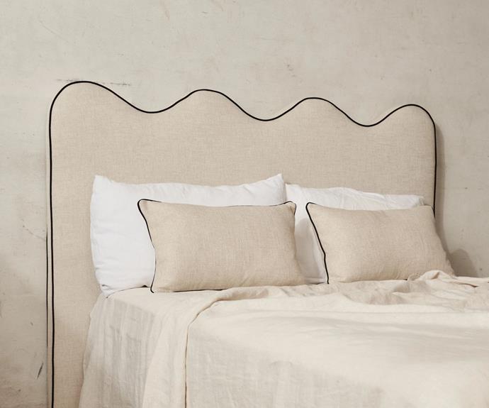**[Beatrix bed head, from $1499, McMullin & co.](https://www.mcmullinandco.com/bed-head-beatrix|target="_blank"|rel="nofollow")** <br> 
The wavy detailing of this beautifully upholstered bedhead is accentuated by a delicate velvet piping detail. But that's not all! McMullin & co. also has other wavy pieces, including the [Tina bed head](https://www.mcmullinandco.com/bed-head-tina|target="_blank"|rel="nofollow"), and [Audrey console](https://www.mcmullinandco.com/audrey-console-natural|target="_blank"|rel="nofollow").  **[SHOP NOW](https://www.mcmullinandco.com/bed-head-beatrix|target="_blank"|rel="nofollow")**.