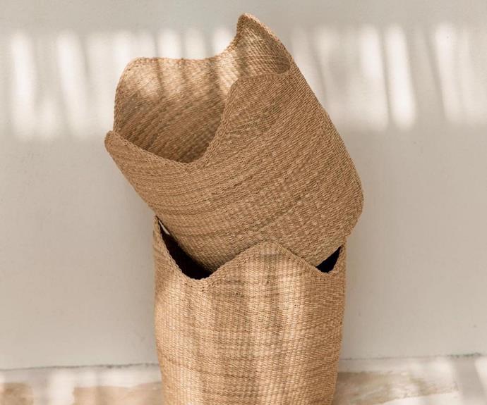 **[Waves woven basket, $149, hope&may](https://www.hopeandmay.com/collections/home-living/products/waves-woven-basket|target="_blank"|rel="nofollow")**<br> 
Handwoven from Veta Vera grass, these perfect catch-all baskets feature a wavy edge, because who said storage couldn't be stylish? We think they'd also be perfect for putting potted [indoor plants](https://www.homestolove.com.au/the-best-indoor-plants-to-suit-your-style-6625|target="_blank") in.**[SHOP NOW](https://www.hopeandmay.com/collections/home-living/products/waves-woven-basket|target="_blank"|rel="nofollow")**.