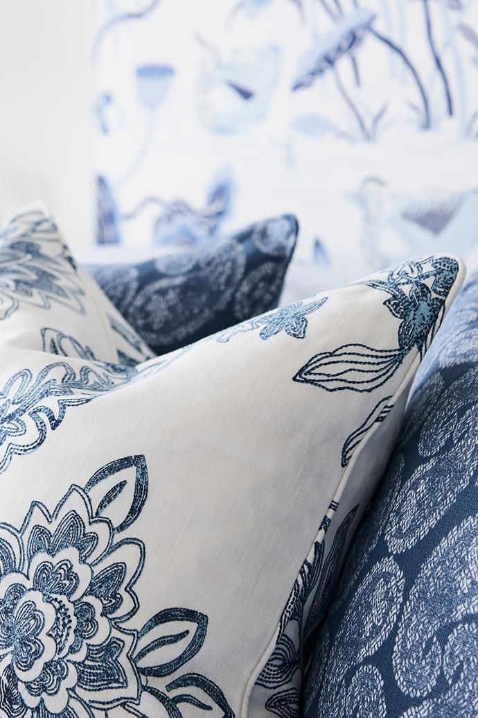 Cushion fabric by Inge Holst, bedlinen from [Polite Society](https://www.polite-society.com.au/|target="_blank"|rel="nofollow").