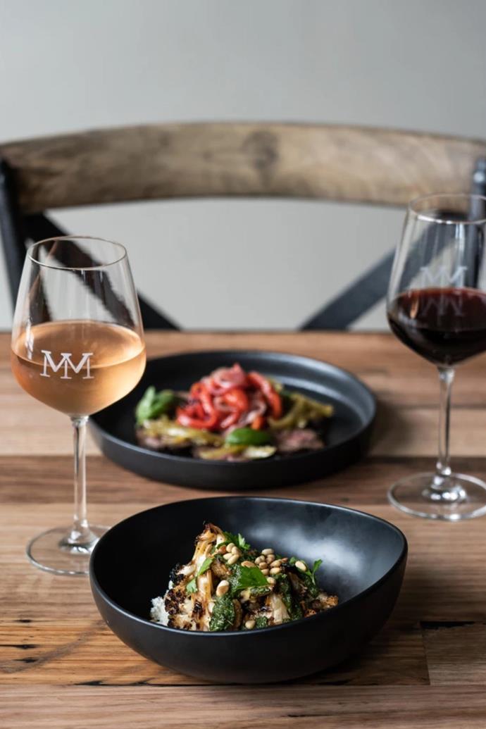 The Mount Macedon Winery restaurant serves seasonal produce sourced from local farmers and makers.