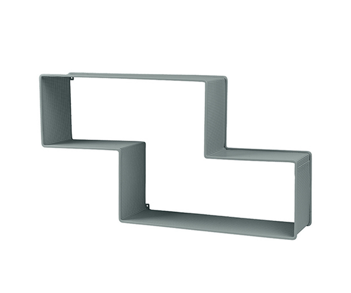 **[Gubi Matégot Dédal steel wall shelf in Stone Grey, $545, Surrounding](https://surrounding.com.au/mategot-dedal-book-shelf/|target="_blank"|rel="nofollow")**<br>
A step-like shape and perforated metal construction make Gubi's Mategot Dedal shelf a design piece all of its own accord. **[SHOP NOW](https://surrounding.com.au/mategot-dedal-book-shelf/|target="_blank"|rel="nofollow")**