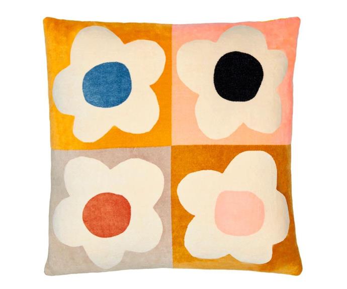 **[Floral block velvet cushion, $79, Castle and Things](https://www.castleandthings.com.au/products/floral-block-velvet-cushion-cover?_pos=31&_sid=98a12749b&_ss=r|target="_blank"|rel="nofollow")**<br> 
This fun cushion cover by Castle and Things features a hand printed design in eight different colours. Made with a fine grade velvet, it will pop in any room. **[SHOP NOW](https://www.castleandthings.com.au/products/floral-block-velvet-cushion-cover?_pos=31&_sid=98a12749b&_ss=r|target="_blank"|rel="nofollow")**.