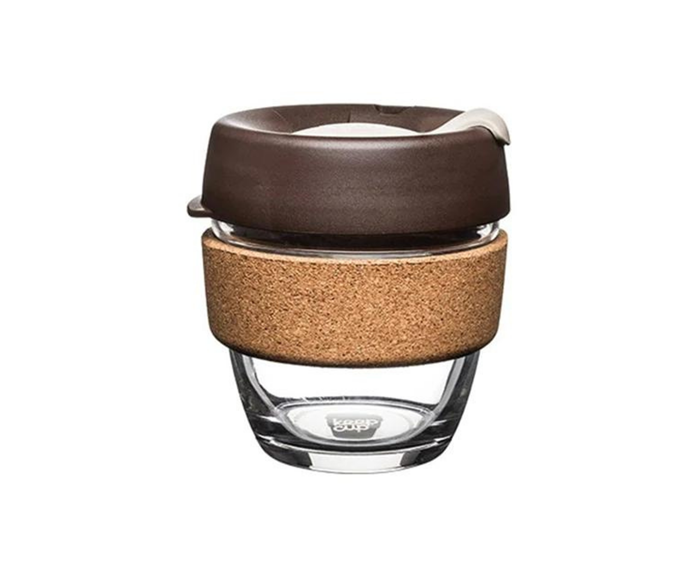 **[Keepcup Brew Cork Changemakers 8oz in Almond, $29.95, Matchbox](https://matchbox.com.au/products/brew-changemakers-small-8oz-almond|target="_blank"|rel="nofollow")**<br>
A classic design, this durable reusable cup is made from tempered, soda lime glass, making it suitable for hot caps as well as iced lattes. **[SHOP NOW](https://matchbox.com.au/products/brew-changemakers-small-8oz-almond|target="_blank"|rel="nofollow")**