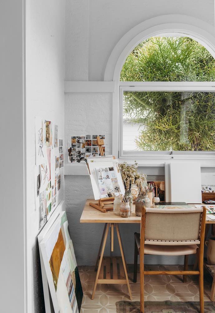 Before the renovation, doors closed the space off from the rest of the home. "We felt like we couldn't truly appreciate those windows without opening it up," Annie says. "Now, in the mornings so much beautiful light just streams in."
