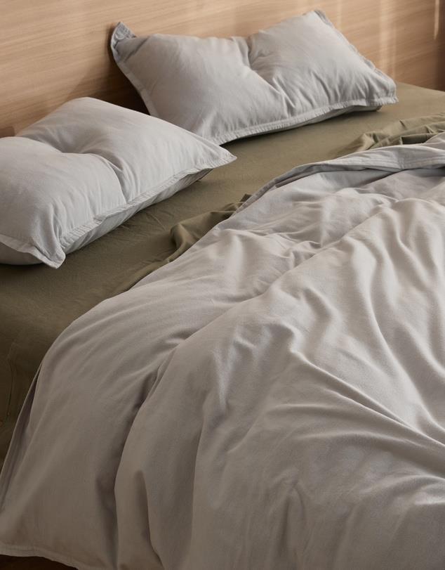 **[Sheet Society Frankie flannelette quilt cover set in Dove Grey, from $125, The Iconic](https://www.theiconic.com.au/frankie-flannelette-quilt-cover-set-1602033.html|target="_blank"|rel="nofollow")** 

Flannelette is everyone's favourite bedding fabric come winter and for good reason! Super soft and oh-so cosy, pair your favourite [flannelette sheets](https://www.homestolove.com.au/flannelette-sheets-21533|target="_blank") with this toasty quilt cover to stay warm in style this winter. [**SHOP NOW**](https://www.theiconic.com.au/frankie-flannelette-quilt-cover-set-1602033.html|target="_blank"|rel="nofollow")
