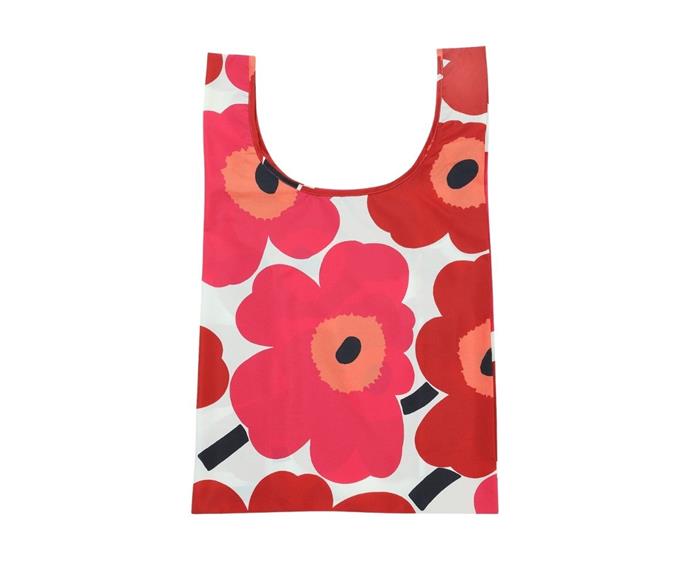 **Unikko smartbag, $40, [Marimekko](https://www.marimekko.com/au_en/bags/market-bags/unikko-smartbag-white-red-048853-001|target="_blank"|rel="nofollow")**

This lightweight market bag in Marimekko's quintessential Unikko print folds up easily to fit into your handbag, so you'll never be caught out without a shopping tote. The timeless poppy design dates back to 1964 and represents creativity.