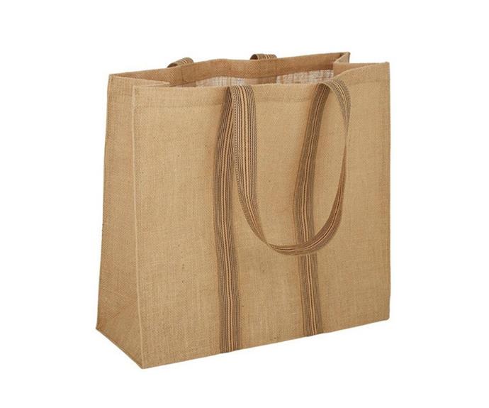 **Natural Eddie jute shopping tote bag, $24.95, [Temple & Webster](https://click.linksynergy.com/deeplink?id=bbwaLgc15mM&mid=41108&murl=https://www.templeandwebster.com.au/Natural-Eddie-Jute-Shopping-Tote-Bag-ST3001-HUBL1223.html&u1=https://www.homestolove.com.au/reusable-shopping-bags-19450)**

When it comes to the environment, always bet on durable jute (also known as hessian): like hemp, this widespread fibre doesn't rely on pesticides and the crop is considered carbon neutral. This tote won't break the bank either, but it'll last a very, very long time.