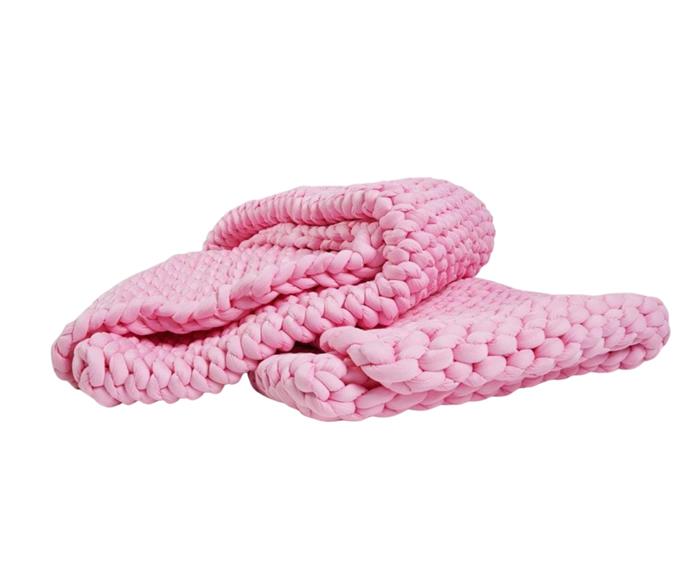 **[Knitted weighted blanket 9kg, $349 (usually $399), Neptune Blanket](https://www.neptuneblanket.com.au/collections/blankets/products/knitted-weighted-blanket?variant=31195506966660|target="_blank"|rel="nofollow")**

With a chunky knit in bright pink, this weighted blanket is a fun addition to any sofa or bed. Featuring a loose knit, it's ideal for sharing - or just decompressing on your own after a long day. **[SHOP NOW.](https://www.neptuneblanket.com.au/collections/blankets/products/knitted-weighted-blanket?variant=31195506966660|target="_blank"|rel="nofollow")**