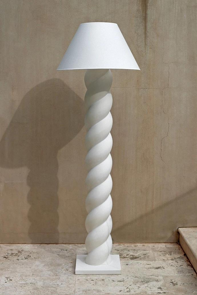 The twisting trunk of this [floor lamp](https://www.sophiedavies.com.au/collections/frontpage/products/twister-floor-lamp|target="_blank"|rel="nofollow") is sure to make a statement in any space. 