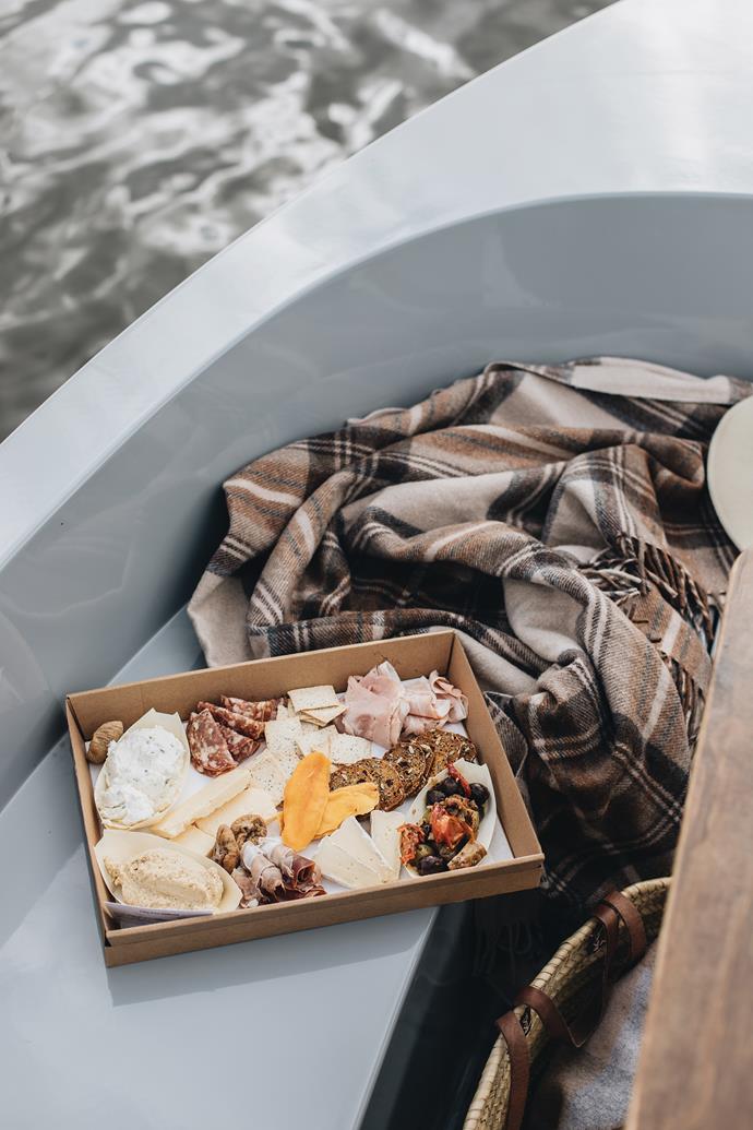 Book a [GoBoat](https://goboat.com.au/|target="_blank"|rel="nofollow") and coast around Lake Burley Griffin with a savoury grazing platter from [Bean & Table](https://www.beanandtable.com.au/|target="_blank"|rel="nofollow").