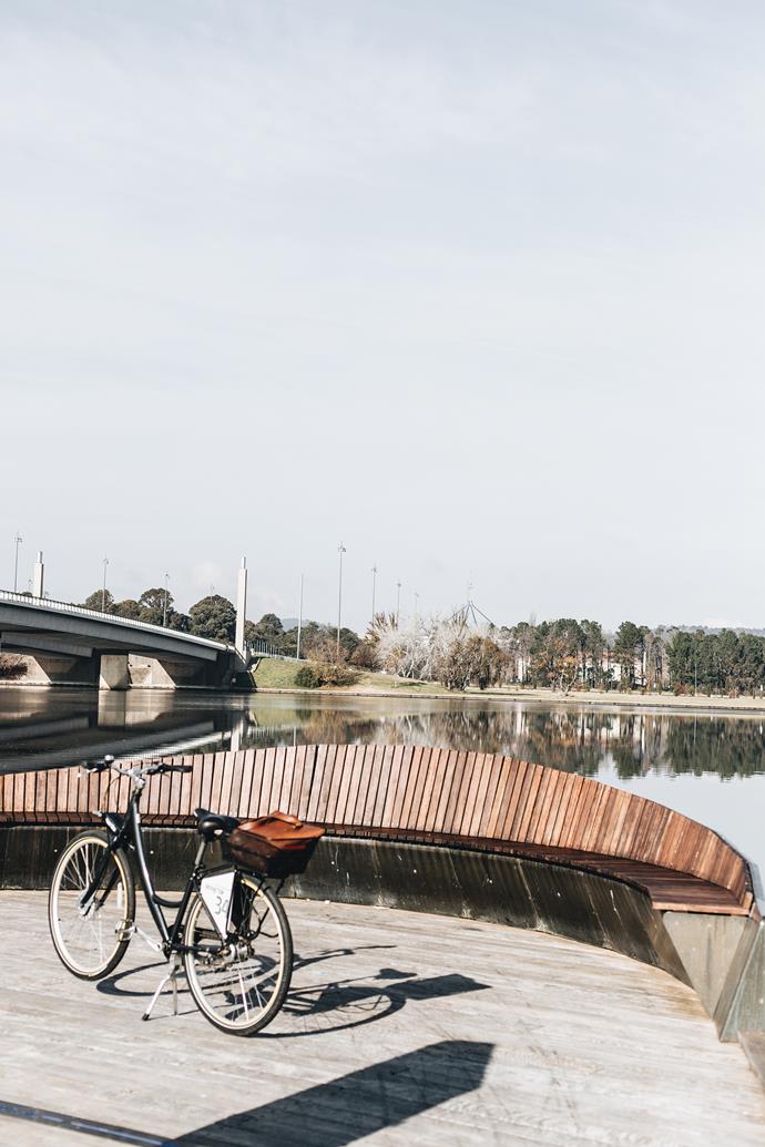 The city's wide streets and lakeside paths make cycling an easy option.