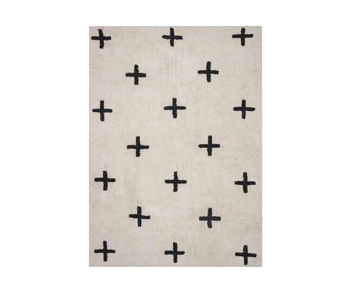 **[Zelia minimal washable berber rug in Black and Ivory, from $195, Miss Amara](https://missamara.com.au/products/zelia-black-and-ivory-minimal-washable-berber-rug|target="_blank"|rel="nofollow")**<br>
Simple in design and monochromatic palette, this [washable rug](https://www.homestolove.com.au/washable-rugs-australia-22636|target="_blank")
 adds just the right amount of style to complement its hard-wearing functionality. Being stain-resistant, this is the perfect choice for households of which pets or kids are a part. **[SHOP NOW](https://missamara.com.au/products/zelia-black-and-ivory-minimal-washable-berber-rug|target="_blank"|rel="nofollow")**